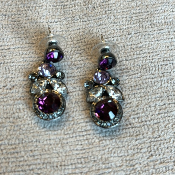 Vintage Givenchy Dangle Earring Rhinestone Set - Picture 1 of 7